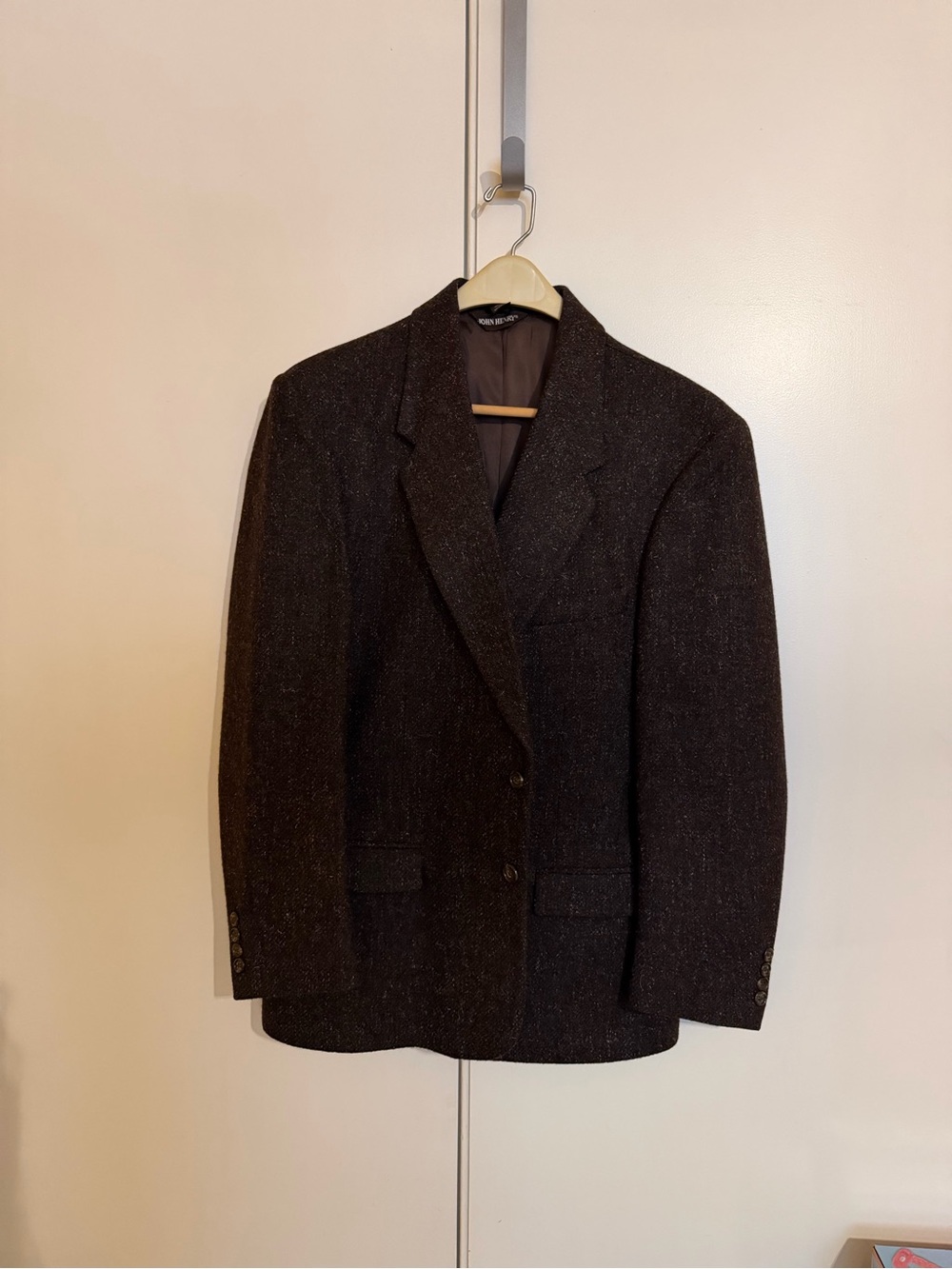 Versatile Men's Brown Tweed Blazer - Giorgio Armani